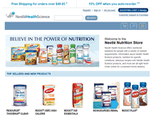 Tablet Screenshot of nestlenutritionstore.com